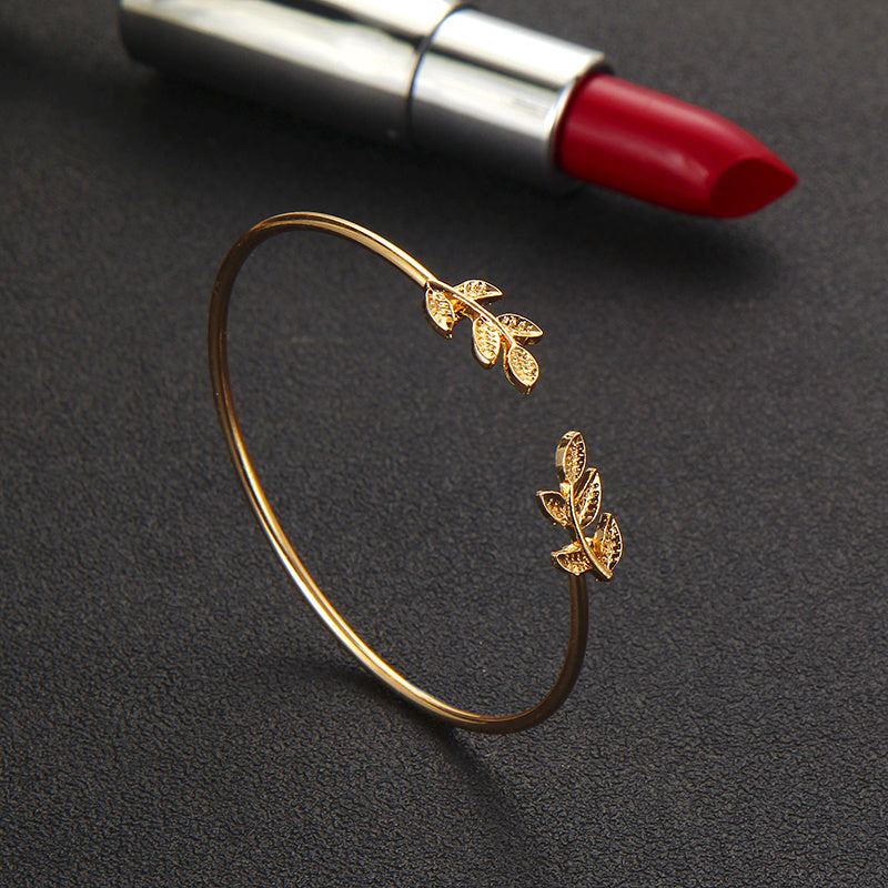 Tocona T Fashion Bohemia Leaf Knot Hand Cuff Link Chain Charm