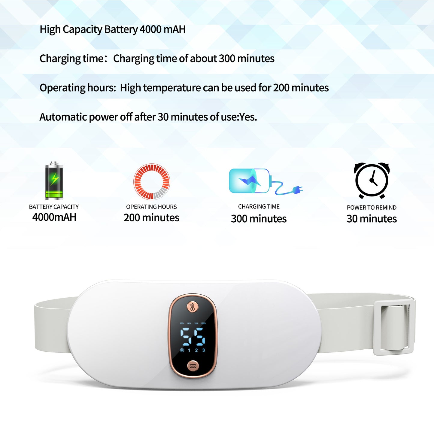 Graphene Belt Intelligent Heating Vibration Massage
