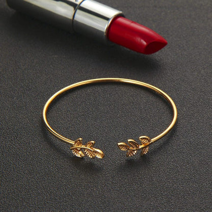 Tocona  T Fashion Bohemia Leaf Knot Hand Cuff Link Chain Charm